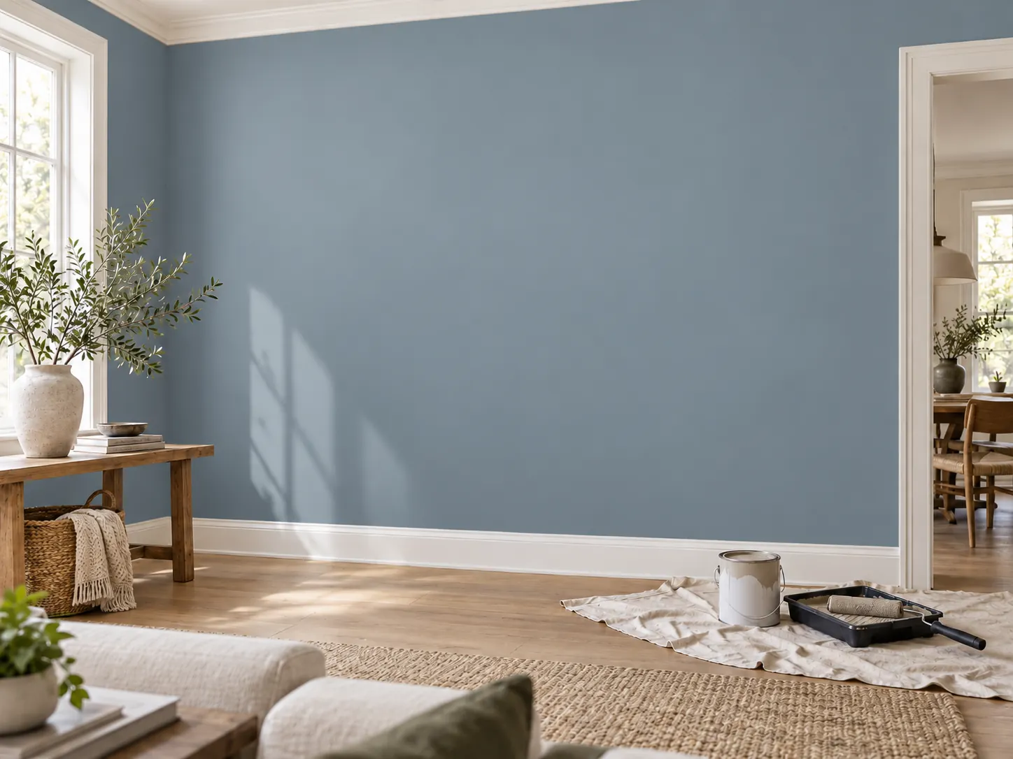 Coastal slate painted wall